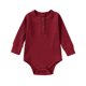 thumbnail image 2 of Ropa cómoda para bebés de color sólido, de manga larga, para gatear, de algodón para niños., 2 of 3