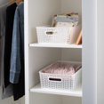 thumbnail image 3 of Simplify Medium Herringbone Storage Bin 14" x 11.5" x 5.15" in White, 3 of 6