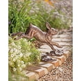 thumbnail image 5 of Running Rabbit Antique Bronze Metal Garden Sculpture, 5 of 5