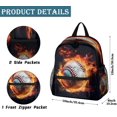 thumbnail image 2 of 12inch Backpack Abstract Fire Baseball Mini Whistle Preschool Daypack Travel Bookbag for Backpacks, 2 of 7