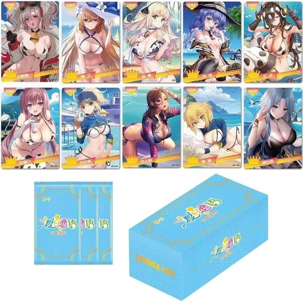 Cat Machina Bikini Anime Beauties Goddess Story Collection Metal Cards Game  Table Board Toys for Family Children Christmas Gifts