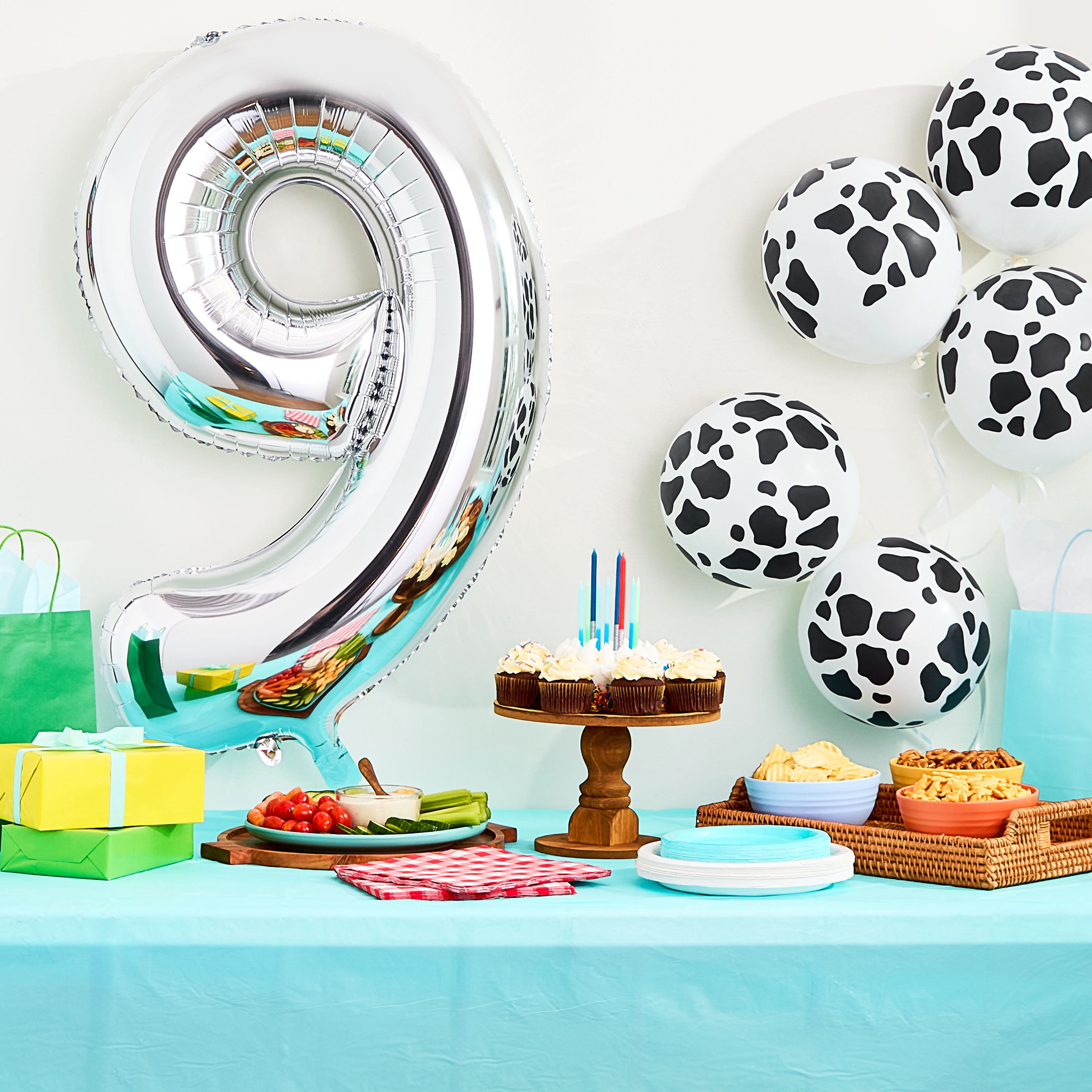 34" Silver Number 9 Foil Balloon, by Way To Celebrate