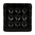 thumbnail image 4 of Butler Leon Black Leather Ottoman, 4 of 7