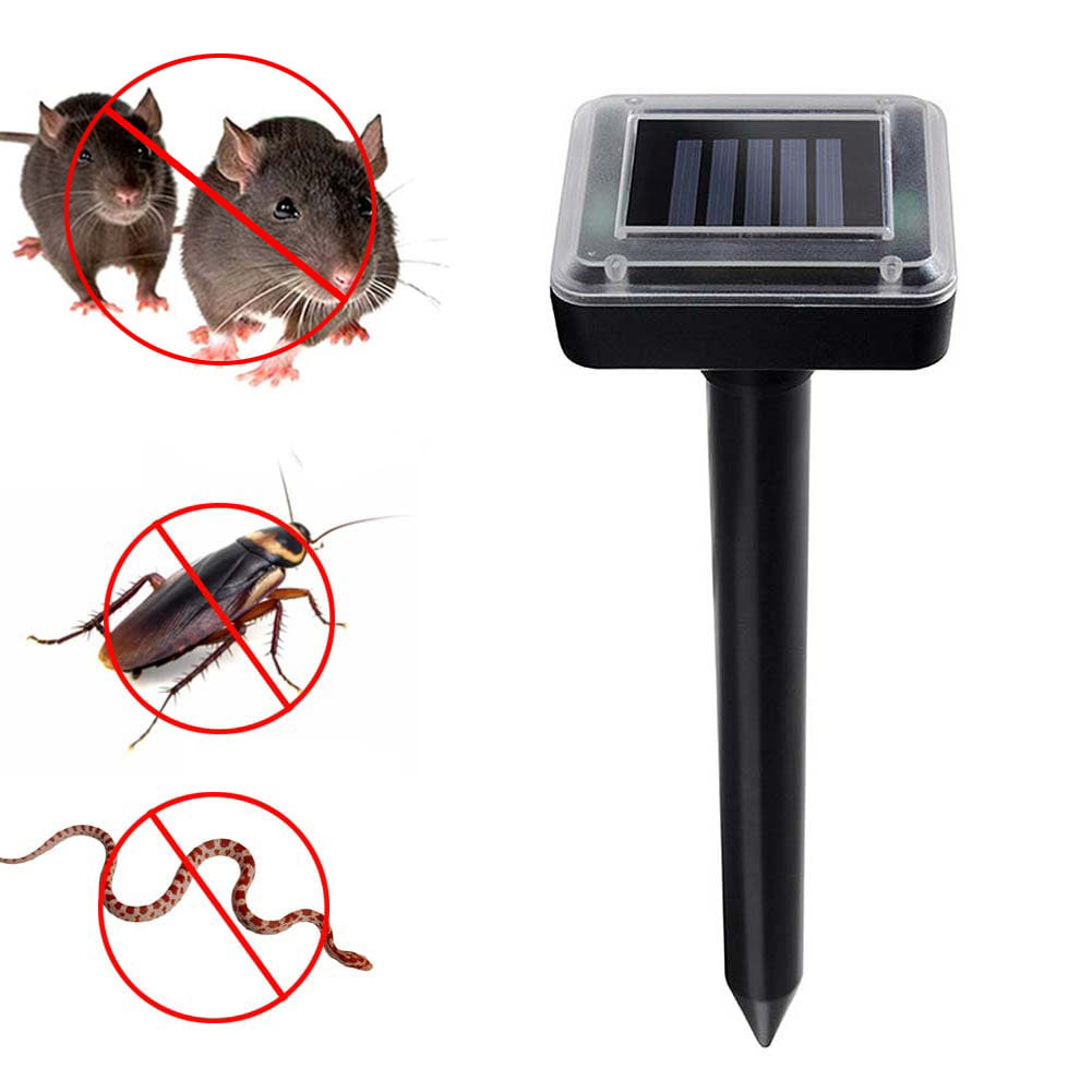 Solar Powered Ultrasonic Sonic Mouse Mole Pest Rodent Repeller Repellent Yard 
