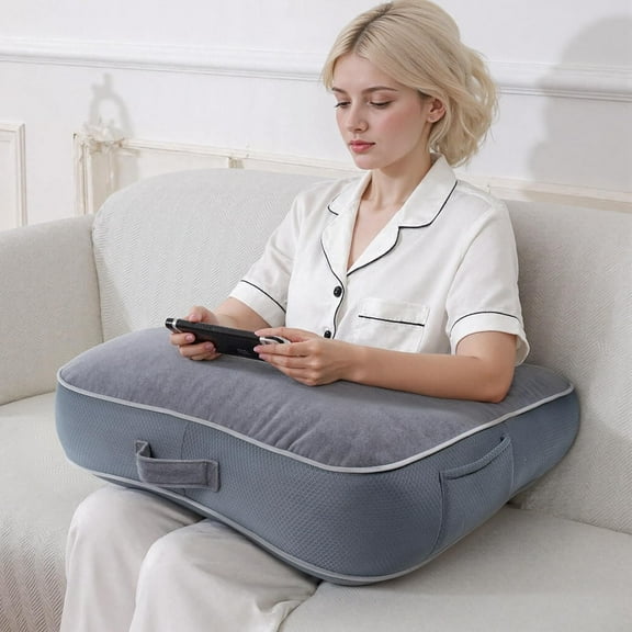 Daneey Reading Pillow for Gaming – Lap Desk for Bed and Sofa with Compact Arm Support, Backrest for Reading, Playing or Relaxing, Side Sleeper Support for Adults