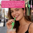 thumbnail image 3 of Reusable Plastic Straws, Straws Drinking Plastic, 10inSpiral Design, Bright Yellow, 1 Pc, Drinking Accessories, Reusable, Outdoor Picnics, Backyard Barbecues, Weekend Brunches, 3 of 6
