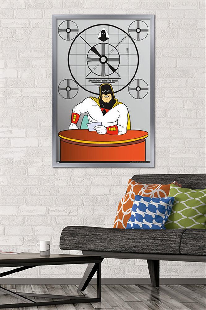 Space Ghost Coast to Coast - Desk Wall Poster, 22.375" x 34", Framed