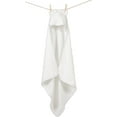 thumbnail image 4 of Soft Organic Terry Baby Hooded Towel - White Bear Ears, Small, 4 of 4