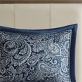 thumbnail image 4 of Pemberly Row 5-Piece Cotton Reversible Jacquard Bedspread Set in Navy, 4 of 15
