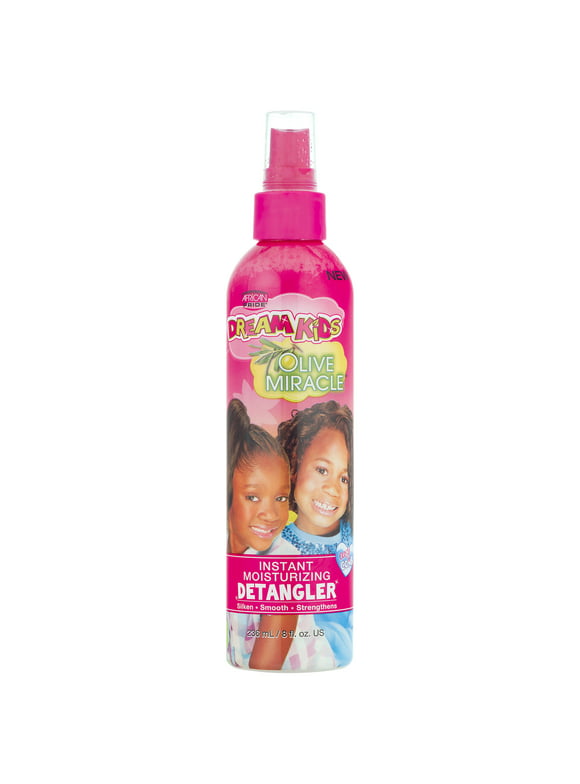 African Pride Dream Kids Olive Miracle Detangler, Oil Mositurizer, 8 oz, Curly, Coily Hair