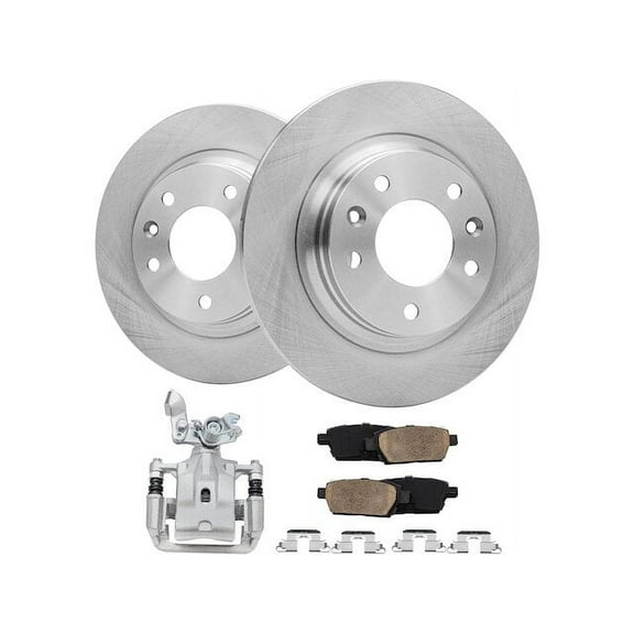 Rear Brake Pad Rotor and Caliper Set - Compatible with 2007 - 2011 Lincoln MKZ 2008 2009 2010