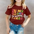 thumbnail image 2 of WOYY Toddler Girls 100 Days of School T Shirt Letter Print Short Sleeve T-Shirt Casual Soft Tshirt, 2 of 4