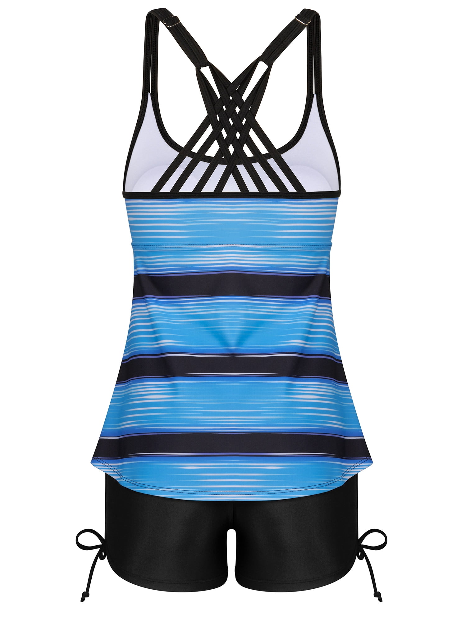 Haut Tankini Mignon Coloré Pour Femme Maillots De Bain Col En