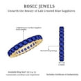 thumbnail image 6 of Rosec Jewels Lab Grown Blue Sapphire Eternity Ring - Princess Cut Sapphire Ring - AAAA Grade - Ready to Gift for Anniversary, 18K Yellow Gold, US 4.50, 6 of 7