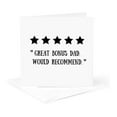 thumbnail image 5 of 3drose, Funny Review Five 5 Stars Great Bonus Dad Would Recommend Step Stepdad, 12 Greeting Cards with Envelopes, 5 of 7