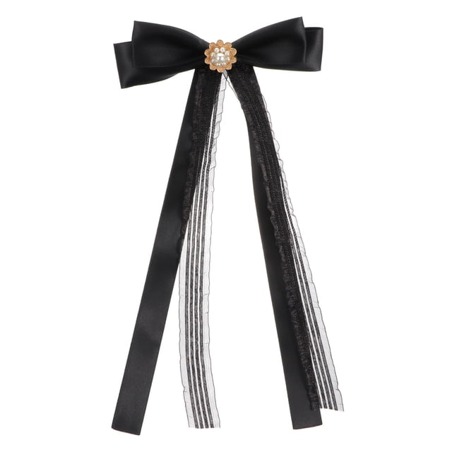Pajarita negra preatada, elegante broche para el cuello, lazo, accesorio para ropa (05)