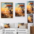 thumbnail image 4 of Designart "Savanna Harmony African Sunset Essence II" Floral Canvas Wall Art - Global Yellow Tree African Entryway Wall Art Print, 4 of 6