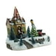 thumbnail image 1 of Escultura de estatuilla de casa de pueblo navideña iluminada, escena de pueblo navideño, regalo de Navidad, estatua decorativa para estante de, 1 of 8