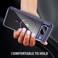 thumbnail image 5 of Dteck Trasparent Case for Google Pixel 8A,Magnetic TPU Case Compatible with Mag Safe Shockproof Anti Yellowing Anti Slip Clear PC Cover for Google Pixel 8A,Purple, 5 of 7