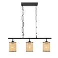 thumbnail image 3 of Ashcroft Furniture Three Lights Island With Natural Rattan Shade Farmhouse Chain Ceiling Lamp, 3 of 5