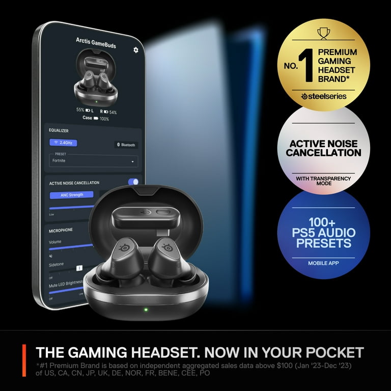SteelSeries Arctis GameBuds™— Wireless Gaming Earbuds — 2.4 SteelSeries Arctis GameBuds™— Wireless Gaming Earbuds — 2.4
