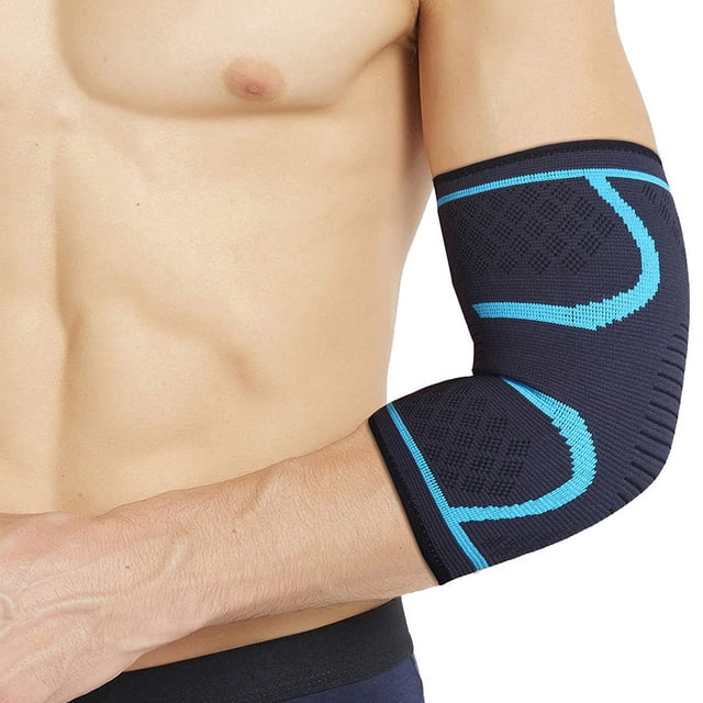 Coderas de compresión de punto deportivas para hombres y mujeres, coderas curvas antideslizantes, transpirables y que absorben el sudor para baloncesto, fitness