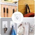 thumbnail image 5 of Magic Hooks, Transparent Self-adhesive , Removable Without Nails Heavy Duty Sticky Hooks For Kitchen, Bathroom, Door Wall,10 Pack Black Gyg8-01, 5 of 5