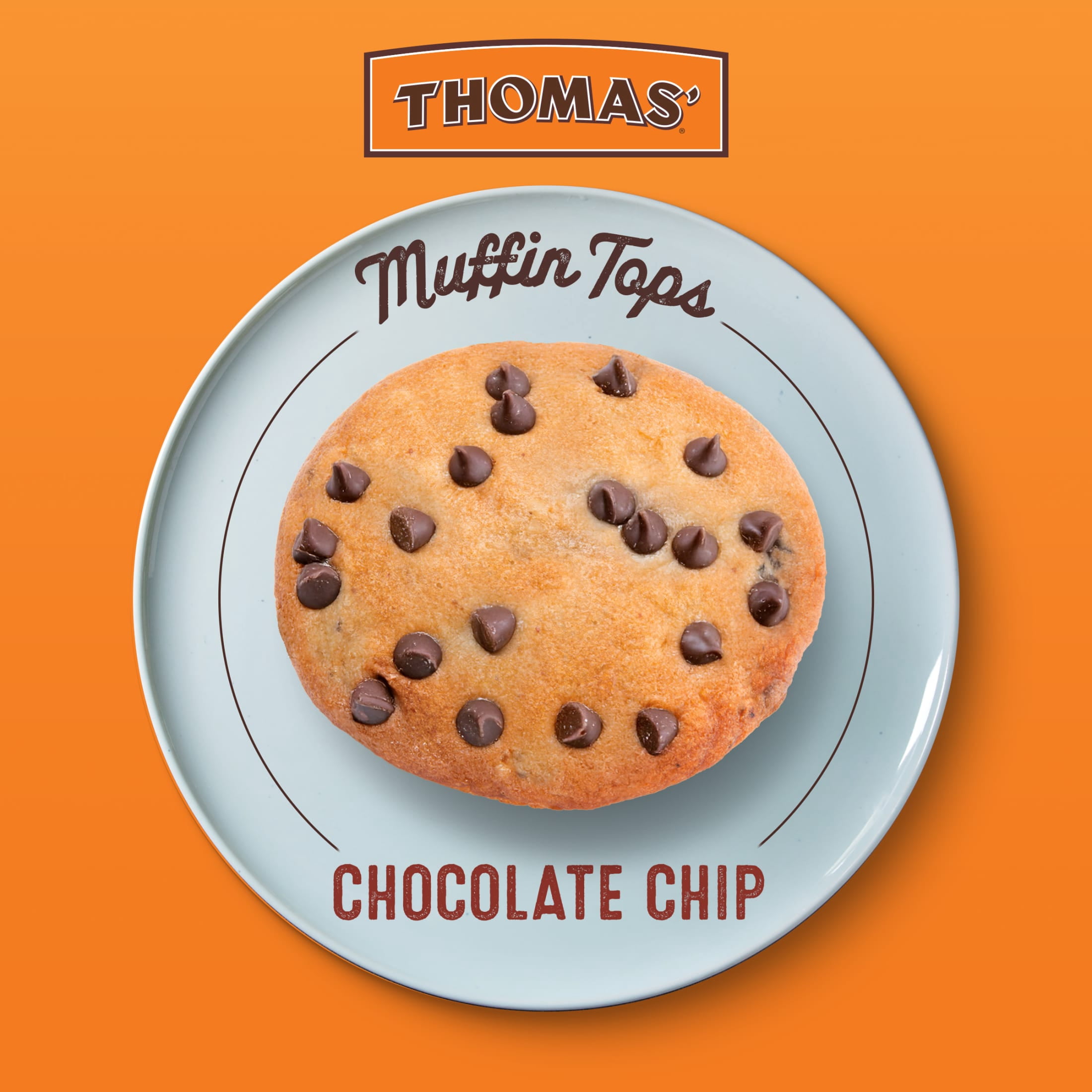 Thomas' Chocolate Chip Muffin Tops, 6 packs, Chocolate Muffin Tops, 10.5 oz Box