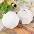 thumbnail image 7 of Unique Bargains Octagon Velvet Ring Box for Wedding Rings White, 7 of 7