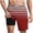 F3-Red Shorts, variant on WAENQINLA Mens Striped Swim Trunks with Liner Vacation Beach Swim Shorts Quick Dry Bathing Suit Elastic Waist Drawstring Swimsuits Army Green Shorts,Size S-3XL