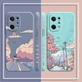 thumbnail image 4 of Case For OPPO FIND X6 X3 REALME X7 X50 RENO 2 4Z 4 6 Lite 5Z 5F 4G 5G PRO Liquid Silicone Case Sunset Maple Snow Mountains, 4 of 5