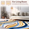 thumbnail image 2 of ODIKA 6' x 9' Machine Washable Non-Slip Area Rug, Abstract Wave High Traffic Rug, Beige, 497604, 2 of 7