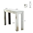 thumbnail image 2 of SHYFOY Silver Console Table Entryway Table with Line Design Mirror Finished Accent Table Sofa Table for Living Room Hallway Entrance, 2 of 9