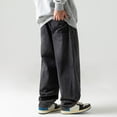 thumbnail image 7 of YUELONGHU Adult Men Casual Pants Mens Cargo Pants Baggy Brown Male Retro Washed Double Knee Workwear Jeans Casual Logging Pants Loose Pants Casual Pants, 7 of 7