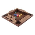 thumbnail image 3 of Board Game,4 Sided 10 Numbers Number Board Game Wooden Board Game Compact and Lightweight, 3 of 8