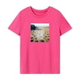 thumbnail image 1 of Camiseta para mujer, camiseta elegante de verano con cuello redondo para viajes de vacaciones, regalo para mujer SG, 1 of 7
