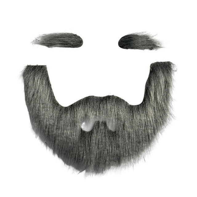 Juego de bigote y cejas postizos autoadhesivos, accesorio para disfraz de barba postiza, accesorio para cosplay, escenario de teatro de mascarada.