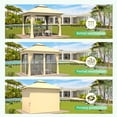 thumbnail image 4 of Mellcom 10'x10' Outdoor Gazebo, Double Roof Patio Gazebo with Mosquito Nettings and Privacy Screens,Kahaki, 4 of 8