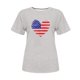 thumbnail image 4 of Tops Cortos para Mujeres Bandera de Moda Impresa Cuello Redondo, Camiseta de Manga 3/4 para Uso Diario, Casero Y Cómodo, 4 of 4