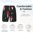 thumbnail image 6 of Picia Amanita Mushroom pattern Mens Swim Trunks with Compression Liner Stretch Beach Shorts Quick Dry with Zipper Pockets No-Chafing Board Shorts-Small, 6 of 9