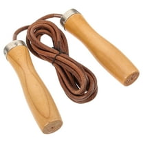 OUNONA Speed Rope Brown Cowhide Gym Exercising 1Set
