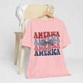 thumbnail image 5 of Women's Groovy Retro America Coquette Bow 4th of July Shirt, 5 of 12