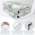 thumbnail image 4 of Twin Quilt Set 68''x86'', Sage Green Coastal Turtle Lightweight Summer Bedspread Coverlet Set with 2 Pillow Shams, Ocean Coral Nautical Breathable All Season Quilt Bedding for Dorm/Bedroom, 4 of 9