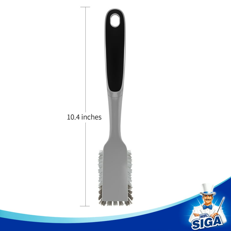  MR.SIGA Dish Brush with Long Handle Built-in Scraper