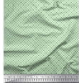 thumbnail image 1 of Soimoi Moss Georgette Fabric Snowflake & Check Shirting Printed Fabric 1 Yard 42 Inch Wide, 1 of 1