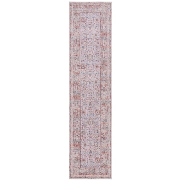 SAFAVIEH Hellenic Marquis Medallion Runner Rug, Ivory/Rust, 3' x 13'
