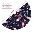 thumbnail image 3 of KLL 48" Christmas Tree Skirt Love Wine Xmas Tree Skirts Mat for New Year Xmas Holiday Party Indoor Outdoor Home Decoration, 3 of 7