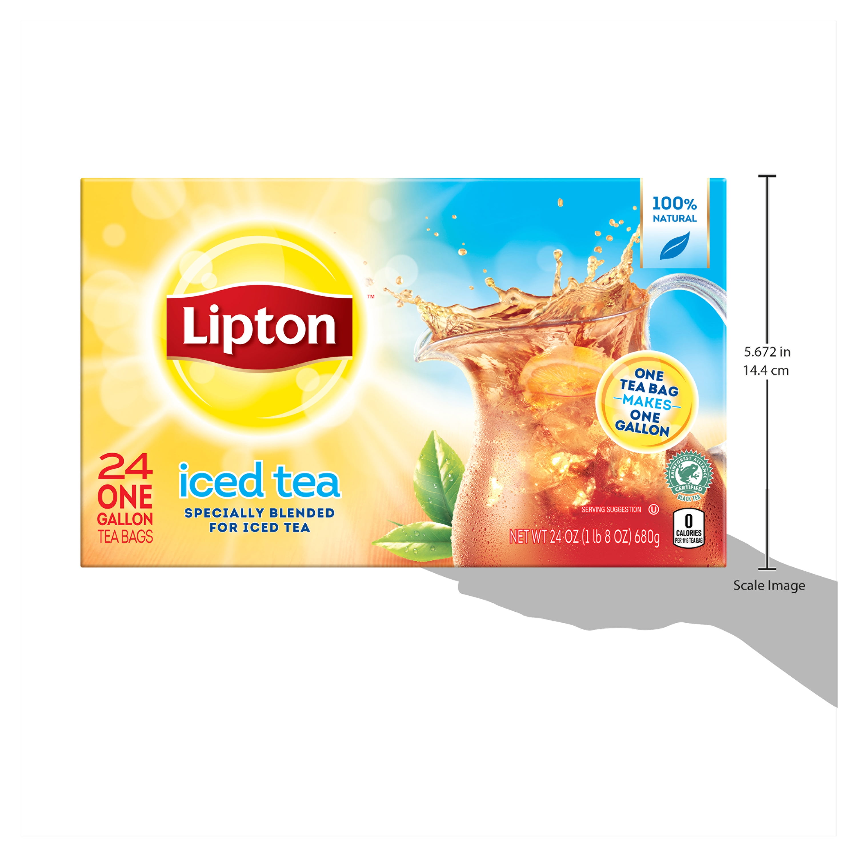 Lipton Unsweetened Gallon Sized Black Iced Tea Bags 24 Ct Lipton Unsweetened Gallon Sized Black Iced Tea Bags 24 Ct