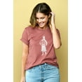thumbnail image 2 of Queen Of The Patch Women's Fashion Relaxed T-Shirt Tee Heather Rouge Small, 2 of 3