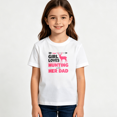 thumbnail image 2 of Girls Graphic Tees Hunting With Dad Deer Kids T Shirt Outdoor Fun 100% Cotton Short Sleeve Soft Tops 4-13Y, 2 of 5